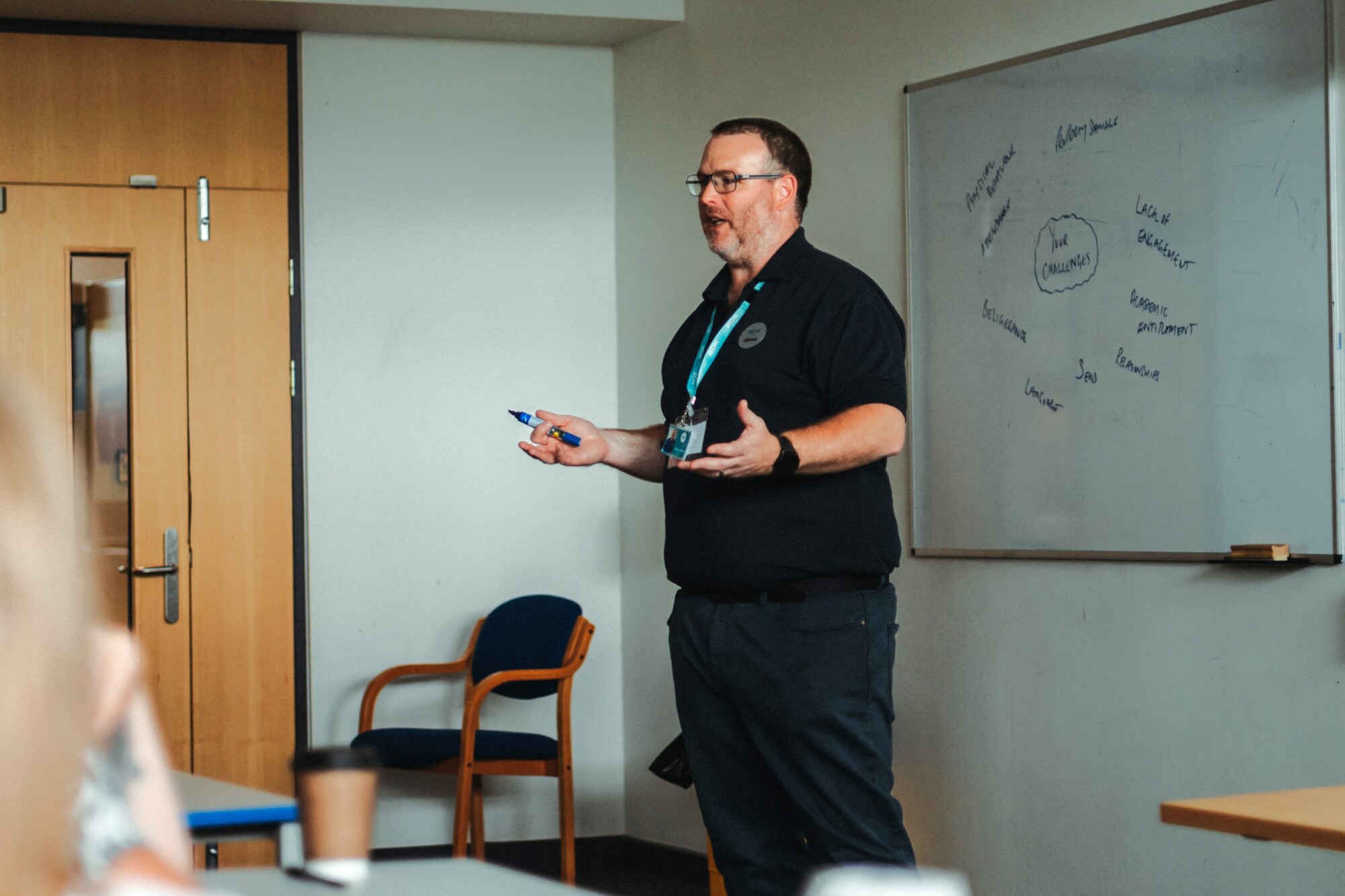 Lead Personal Safety Trainer James Adams delivering an IKON Training session.