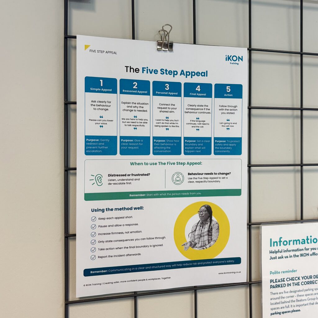 Five Step Appeal downloadable asset hung up on a company pin board.